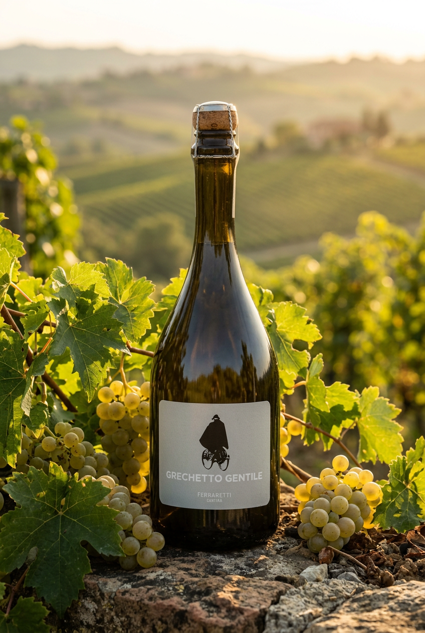 Grechetto Gentile Bianco Frizzante Secco nel vigneto di Spilamberto, Modena
