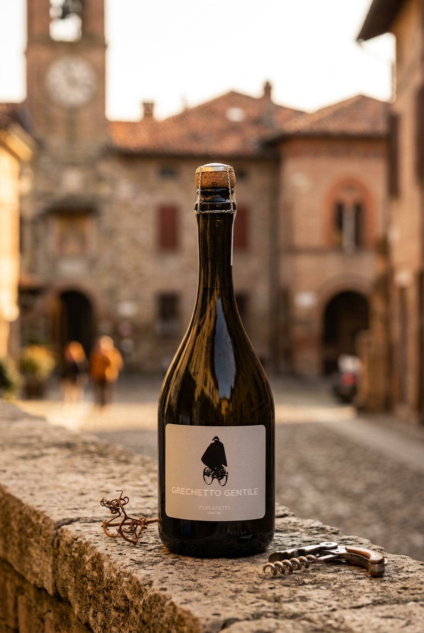 Grechetto Gentile Bianco Frizzante Secco nel centro storico di Spilamberto, Modena