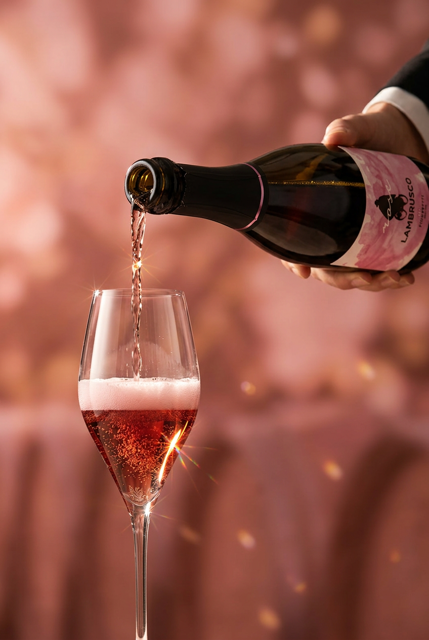 Lambrusco Rosé Rifermentato – versamento